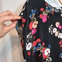 Popsugar  Black Red Pink Multicolor Floral Flowy Tunic Tent Cap Sleeves Dress XXL Photo 2