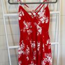 Socialite Red Floral Dress Photo 2