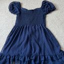 Altar'd State Clipdot Navy Dress Photo 2