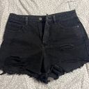 Pretty Little Thing Black Jean Shorts Photo 0