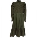 Tuckernuck  Hyacinth House Regina Ruffle Midi Dress in Green - Size XXS Photo 3