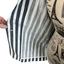 Sanctuary  women Large Blazer Cotton Raven Stripe Nordstrom Soft Navy White Layer Photo 6