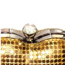 Vintage Gold Heart Shaped Evening Bag W/ Faux Rhinestone Clasp Photo 1