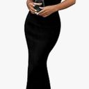 PRETTYGARDEN Womens Summer Bodycon Long Dresses Strapless Tube Twist Knot Front Ribbed Knit Elegant Maxi Dress With Slit Photo 1