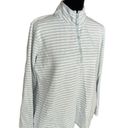 Orvis  Blue White Stripe Quarter Zip Pullover‎ Size Large Photo 0