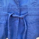 Coldwater Creek  Size 14 Blue Jacket Cotton Spandex Blend Tie Waist Snaps Basic Photo 1