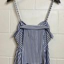 L'Academie L’academie Revolve Blue White Stripe Button Down Tank Tie Front Size Small Photo 10