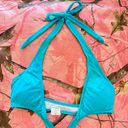 y2k 2000s bright turquoise blue halter wrap bikini top Photo 5