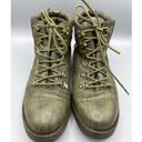 Seven Dials  Green Boots Reedy Lace Up Women’s Size 8 Photo 1