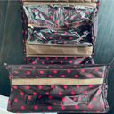 JM Collection JM New York Brown & Pink Polka Dot Print Roll-Out Travel Make Up Bag Photo 5