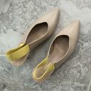 Burberry NEW  Slingback Logo Pumps Low Heel Shoes, Beige Nude, Size EU 37.5 Photo 6