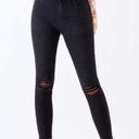 PacSun  Lightly Distressed Black Ankle Jegging Photo 0