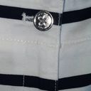 Nautica  Cotton Stretch Twill Shorts White with  Blue Stripes Women's Size 8 NWT Photo 3