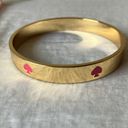 Kate Spade : Pink & Gold tone “Spot the Spade” bangle/bracelet- 6 pink spades Photo 7