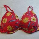 PINK - Victoria's Secret Victoria's Secret PINK Size 32D Super Push Up Bra Floral Plunge Photo 0