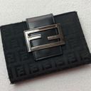 Fendi  Zucca Monogram Wallet Black Canvas & Leather Silver HARDWARE Photo 0