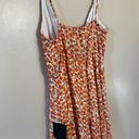 Lulus Orange Floral  Tiered Maxi Dress Size M NWT Photo 3