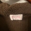 Pink Lily Brown Sherpa Shacket Photo 1