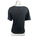 Aritzia  TNA Black Scoop Neck Bell Sleeve Pullover Soft Basic T Shirt Top Size M Photo 1