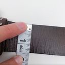 None Leather Belt Brown with Brushed Silver Studs Photo 8