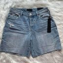 House of Harlow NWT  1960 High Rise Mom Bermuda Denim Shorts Button Fly Size 25 Photo 0