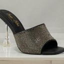 Chase and Chloe IRA RHINESTONE SANDAL IN BLACK METALLIC size 8.5 NIB Photo 0