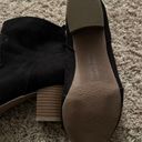 American Eagle  AE black suede like zip up boots size 8; two inch heel; like new! Photo 2