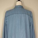 Chico's Chico’s 100% Lyocell Blue Striped Button Down Shirt Photo 8