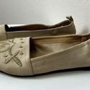 Latigo  Embroidered Flats Nude‎ Light Beige Leather  Slip-On Shoes Womens Size 9M Photo 0