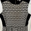 Madewell  Afternoon Dress Diamond Jacquard Tribal Black White Sleeveless Sz Small Photo 4