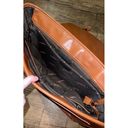 Brown tan leather briefcase messenger bag Photo 3