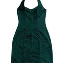 All that jazz Vintage Green Velvet Halter Dress Photo 2