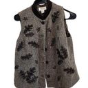 Talbots  Petites Tweed Wool Silk Blend Autumn Leaves Sleeveless Button Down Vest Photo 0