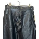 Madewell  The Petite Perfect Vintage Straight Jean Faux Leather Black Womens 25P Photo 6