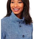 Talbots  Twill button front chambray jacket size XS Xsmall Photo 1