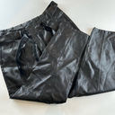 Greylin  Vegan Leather High Waist belted Paper Bag pants Size L Anthropologie Photo 11