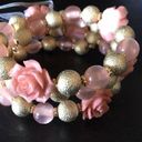 Nicole Miller New  Peachy & Gold Beaded Wrap Bracel Photo 0