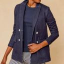 J. McLaughlin  Womens Ressie Blazer Denim Cotton Stretch Career Small Dark Wash Photo 0