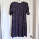 cupio Marled Grey Blue Short Sleeve Tshirt Swing Dress Soft Casual Knee Length Medium Photo 1