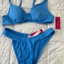 Target Blue Rib Bustier Bikini Set NWT Photo 0