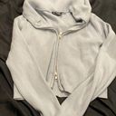 Brandy Melville double zip up hoodie baby blue color one size Photo 0