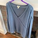 a.n.a NWT  Heather Blue V Neck Cross Over Super Soft Lounge Pullover Plus Size 1X Photo 6