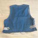 VINTAGE Denim Patchwork Vest Blue Photo 2