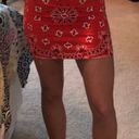 Forever 21 Red Bandana Bodycon Skirt Photo 0