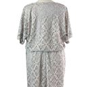 Dress Barn  NEW Blouson Dress Open Stitch Crochet Party Women’s Cream NWT 20W Plus Photo 3