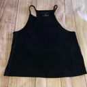 Live Love Dream Ribbed Black Tank Top Photo 0