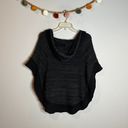 Free People  charcoal hooded poncho sweater Photo 5