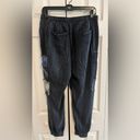 Vintage Havana Joggers Womens Medium Distressed Gray Plaid Patchwork Tencel Pant Photo 2