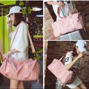 Pink Gym Bag Duffle Travel Bag Weekender Tote Photo 3