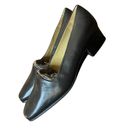 Vtg 90s/Y2K Easy Spirit Ferron Black Leather Pumps Block Heels Sz 9.5 Photo 2